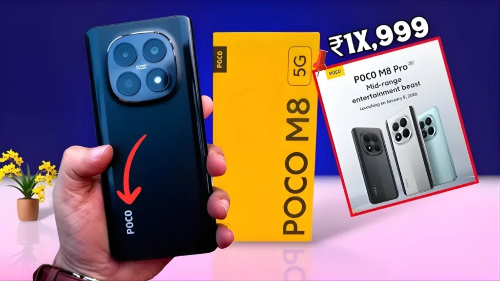 Poco M8 5G Launch 2026 With Curved AMOLED, Snapdragon 6 Gen 3, 5520mAh Battery and 45W Fast Charging